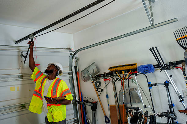 Professional Garage Door Panel Replacement technician working in Lakeside, OR